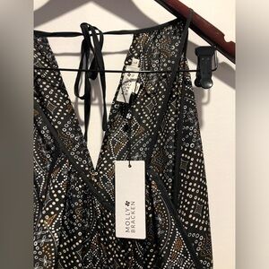 Molly Bracken Black and Brown Geometric Dress